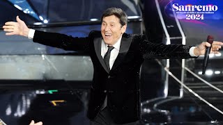 Sanremo 2024  Gianni Morandi canta quotCera un ragazzoquot [upl. by Gilba]