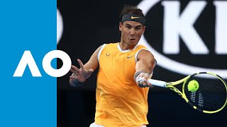 Rafael Nadal v Stefanos Tsitsipas first set highlights SF  Australian Open 2019 [upl. by Sidoney]