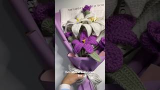 HOW TO WRAP CROCHET FLOWER BOUQUET 🩷 howtowrap wrapping crochet [upl. by Puna602]