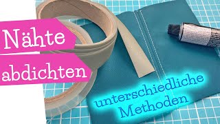 Nähte abdichten mit unterschiedlichen Produkten  Jacke wetterfest machen DIY Anleitung  mommymade [upl. by Esilec619]