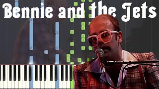 Elton John  Bennie and the Jets Piano Tutorial Live 1976  As Played by Elton John [upl. by Terri]