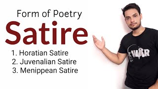 Satire  form of poetry in Hindi Horatian Satire Juvenalian Satire Menippean Satire [upl. by Annyahs]