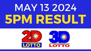 5pm Lotto Result Today May 13 2024  Complete Details [upl. by Aisan]