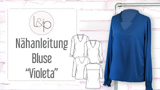 Nähanleitung lillesol Bluse Violeta  eine Bluse mit Rüschen und gesmokten Ärmeln nähen [upl. by Bettine]