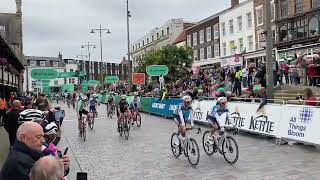 Tour of Britain 2024  Stage 2  Peleton departing start at Darlington [upl. by Salema]