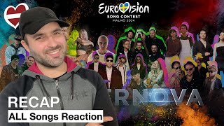 Reaction 🇱🇻 Recap Supernova 2024  Eurovision 2024 Latvia All 15 songs [upl. by Nnaesor381]