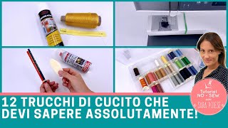 12 trucchi di cucito per la tua craft room che devi sapere assolutamente  sartoria con SaraPoiese [upl. by Sivehc]