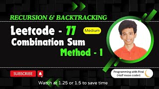 Combinations Method  1  Leetcode 77  Approach  Code with explanation [upl. by Strep366]