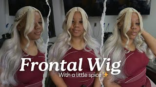 FRONTAL WIG TUTORIAL WITH A LITTLE SPICE ✨  BRAID DOWN BALDCAP METHOD STYLING  MADISON CHRIS [upl. by Coben]