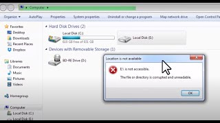 NTFS file system error windows 7810  disk is not accessible  External drive NTFS not open [upl. by Davon66]