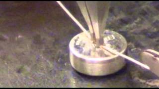 Coin Cell Welding with Sunstone CD Welder and Opposed Weld Head and MEL Electrodes [upl. by Isherwood444]