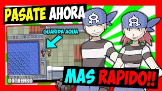 🔥 Como PASAR la GUARIDA del EQUIPO AQUA en NINTENDO POKEMON ESMERALDA 2020 RAPIDO 💧🏃‍♂️ [upl. by Kepner]