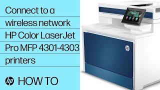 How to connect to a wireless network  HP Color LaserJet Pro MFP 43014303 printers  HP Support [upl. by Pandolfi]