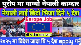 २०२५ मा नेपाली लाई छिटो भिजा दिने देश  Europe Country Work Visa In Nepal 2025 [upl. by Ennaeel278]