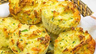 Keto Muffins Recipe  Cheese amp Zucchini Delicious LowCarb Savory Snack [upl. by Kahn]