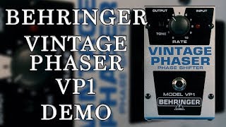 Behringer  Vintage Phaser VP1  Demo [upl. by Ynaffet]