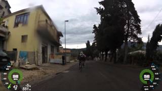 On Board footage with Data Overlay from Davide Villella at the Giro dItalia [upl. by Zere]