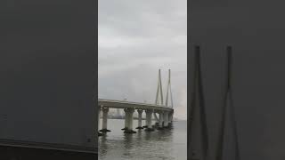 Worli Sea Link View from Bandra Band Standworlisealinkworlibandrabandstandbandramumbaivibes [upl. by Hsevahb911]