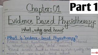 WHAT IS EVIDENCE BASED PHYSIOTHERAPYChapter 1What Why And HowHigh Quality Clinical Research [upl. by Lodie]