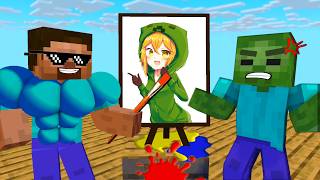 DRAWING RUN CHALLENGE  Minecraft Animation [upl. by Bunns]