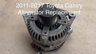 2014 Toyota Camry Alternator Replacement 25L 4 Cylinder [upl. by Clerissa49]