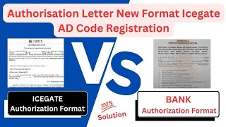 Format of Authorization letter  ICEGATE Authorization Vs Bank Authorization letter registration [upl. by Eenhpad58]