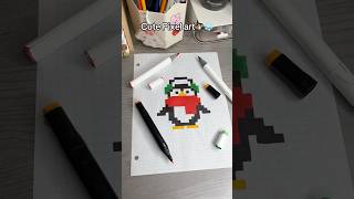 ￼🐧Cute Christmas Pixel art￼❄️ pixel pixelart pixelartideas art artideas drawing cute [upl. by Cowley]