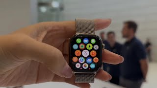 Apple Watch Series 10 46mm Titanium Gold Handson Review amp First Impressions [upl. by Gilbart]