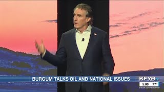 Burgum talks oil national issues and Trump at Williston Basin Petroleum Conference [upl. by Kathye]