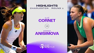 Alizé Cornet vs Amanda Anisimova  2024 Charleston Round 1  WTA Match Highlights [upl. by Alue997]