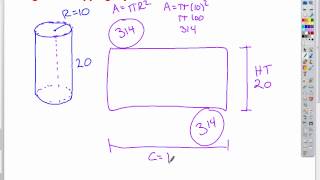 how to find the surface area of a cylinder [upl. by Ika]