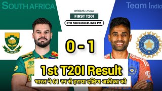 भारत ने दक्षिण अफ्रीका को 61 रन से हराया  1st t20I 2024 IND vs SA Result Highlights [upl. by Orella]