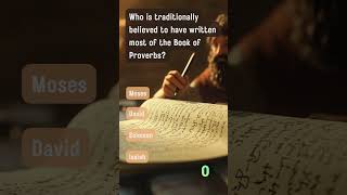 Book of Proverbs quiz biblegames quiz bibletrivia learnthebible [upl. by Trainer]