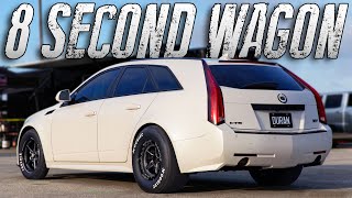 1000HP CTSV Wagon breaks record  8 second pass [upl. by Ralli]