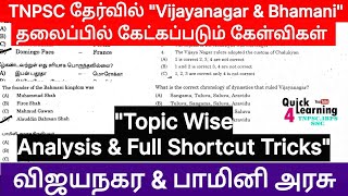 Vijayanagar Bahmani Kingdom  TNPSC Topic Wise Previous Year Questions  விஜயநகர பாமினி பேரரசு [upl. by Grizelda871]