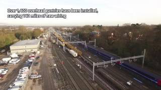 Crossrail railway improvements Thames Valley electrification reaches major milestone [upl. by Evadnee185]