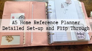 A5 HOME REFERENCE PLANNER  Detailed SetUp and Flip Through [upl. by Inal]