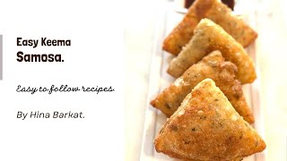 Easy Keema Samosa  Appetizer Recipes  Hina Barkat [upl. by Tihom]