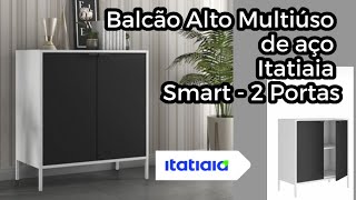 Balcão Alto Multiúso Itatiaia Smart  2 Portas  Preto c Branco Matte SMART GB 2P70 ALTO SMART [upl. by Rehtse255]