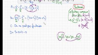 factoriser une expression • facteur commun et identité remarquable • quatrième troisième seconde [upl. by Crean]