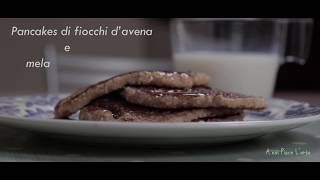 Come fare i Pancake ai fiocchi davena e mela Pancake ricetta SENZA UOVA BURRO E LIEVITO [upl. by Krm]