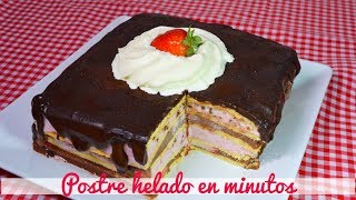 Postre helado FÁCIL receta de verano torta helada [upl. by Tade]