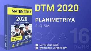 DTM 2020 Matematika Planimetriya 2qism 16dars  ДТМ 2020 Математика Планиметрия [upl. by Jessamyn21]