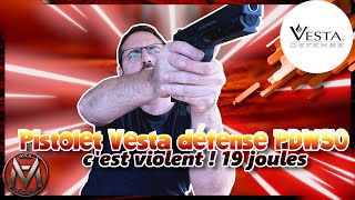 Pistolet de défense Vesta PDW Cal50 presque 19 joules  un Monstre [upl. by Harald871]