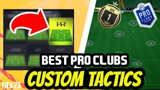 FIFA 23 PRO CLUBS  BEST META CUSTOM TACTICS AND FORMATION 352 [upl. by Drummond]