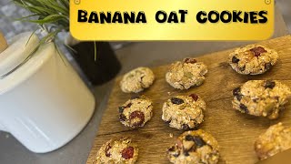 BANANA OATS BREAKFAST COOKIES 🍪 Easy No Eggs No Flour No Sugar Cookie Recipe Easyhomecooked [upl. by Osicran]