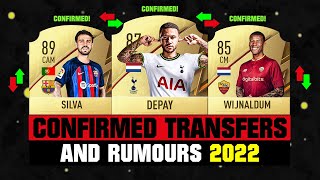 FIFA 22  NEW CONFIRMED TRANSFERS amp RUMOURS 🤪🔥 ft Depay Silva Wijnaldum etc [upl. by Ytsud441]