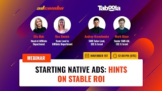 AdCombo amp Taboola webinar Starting Native Ads Hints on Stable ROI [upl. by Assillem218]