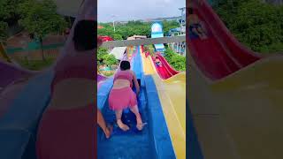 Would you do it TurboLance Slide🌴🌴  Wet N Joy Waterpark waterpark waterslide [upl. by Alahsal]