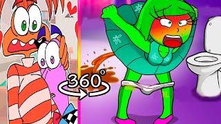 Hide me from Disgust  Inside Out 2 TikTok Shorts Funny Animation in 360° VR [upl. by Eimoan]